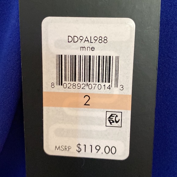 NWT DKNY dress, cobalt royal blue, midi, size 2 - Picture 8 of 8